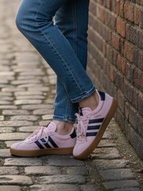 adidas Pink and Navy Low-Top Sneakers